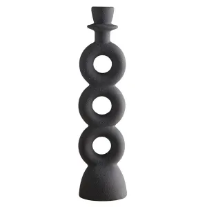 Black Circle Candle Holder - Large