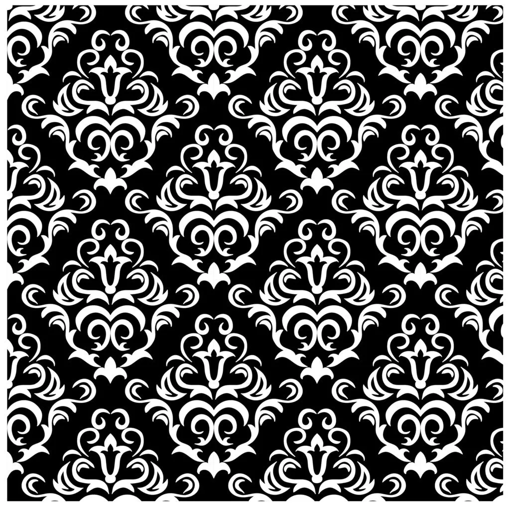 black Damask Adhesive Vinyl Sheet
