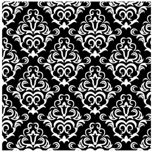 black Damask Adhesive Vinyl Sheet