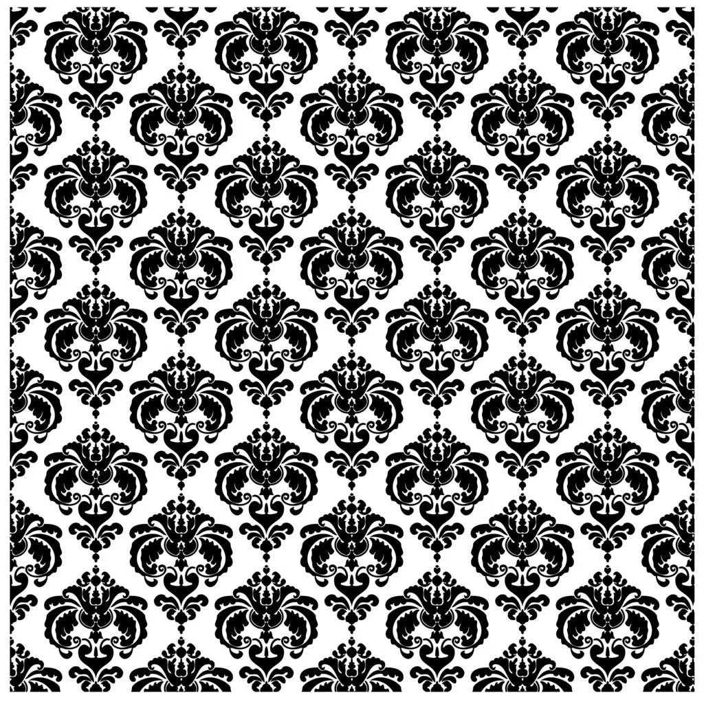 black Damask Adhesive Vinyl Sheet