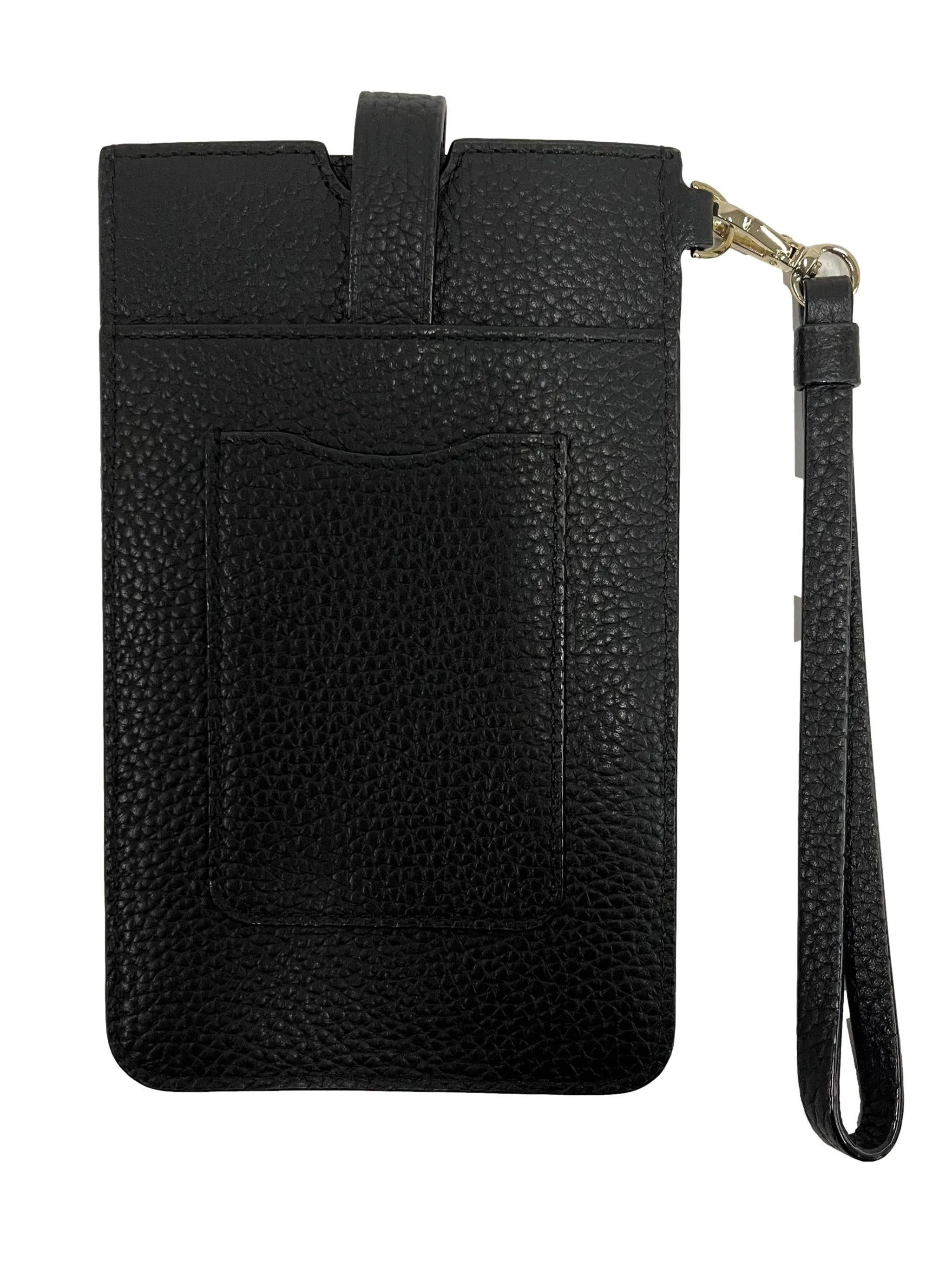 Black Leather Phone Pouch