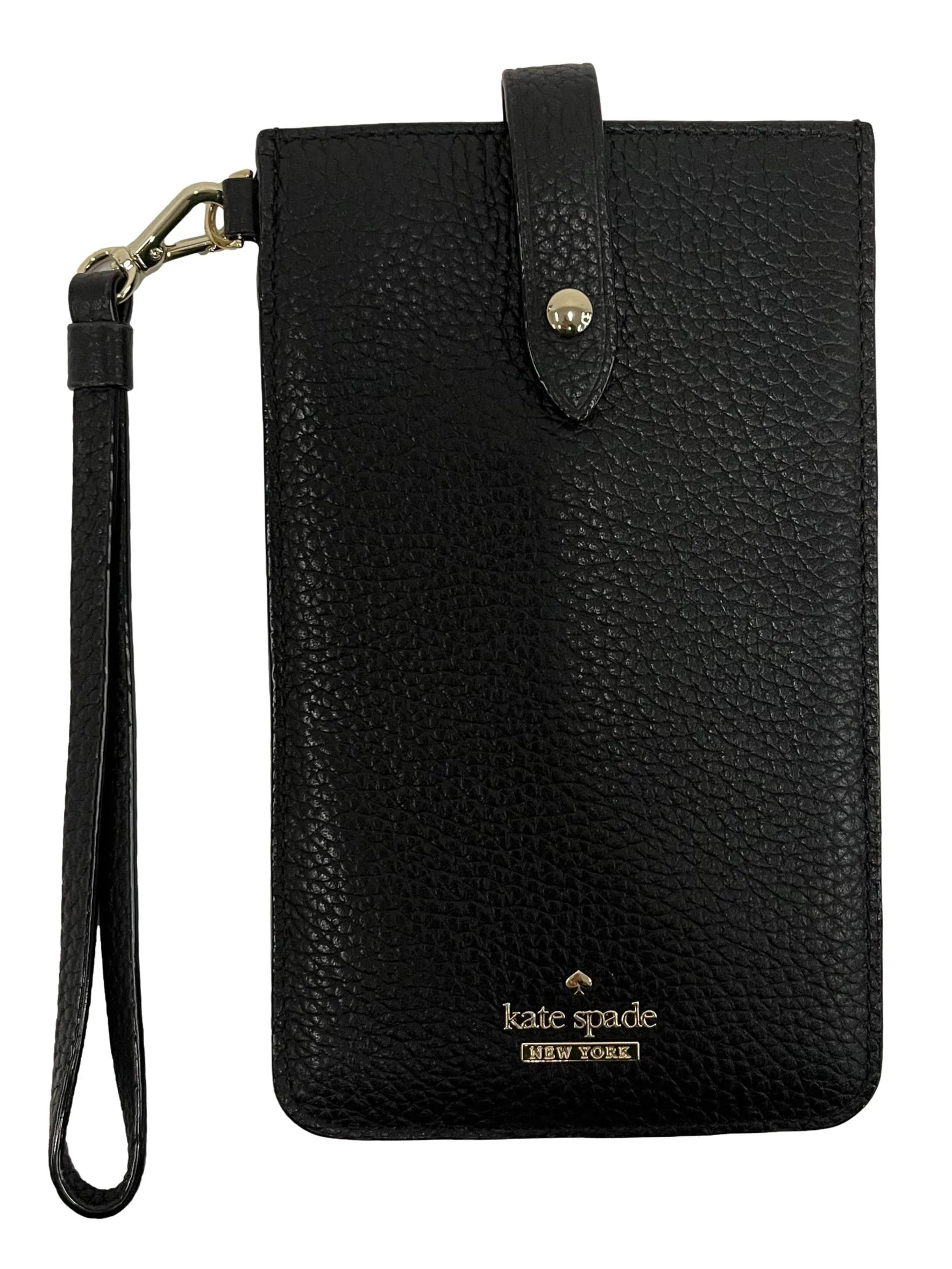 Black Leather Phone Pouch