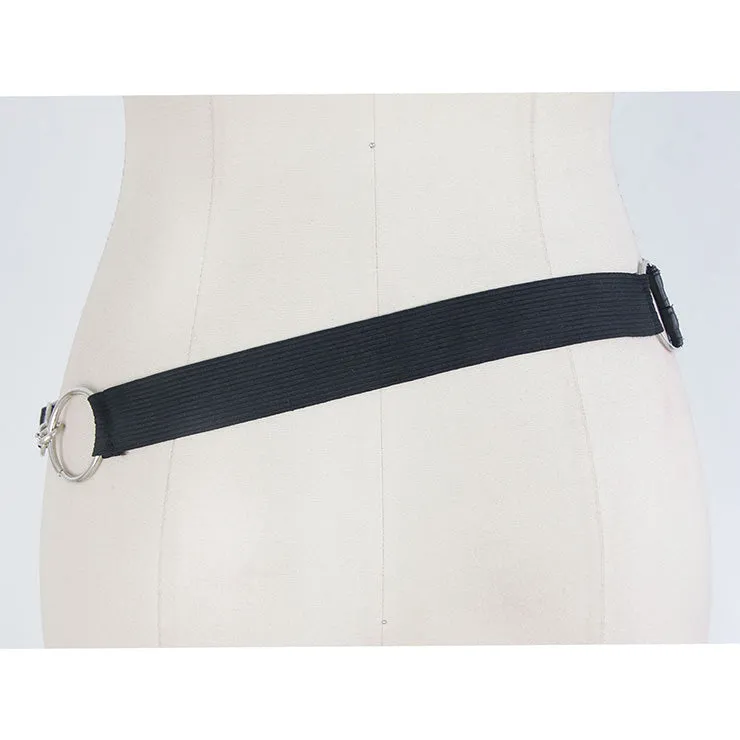 Black Steampunk Mini Pouch Belt