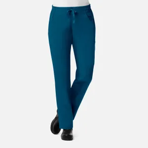 Blossom Signature 8102 Ladies Mesh Pocket 3-Quaters Elastic Band Pant Caribbean Blue
