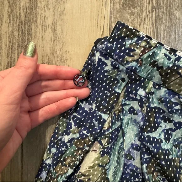 Blue and Black Patterned Floral Lululemon City Skort