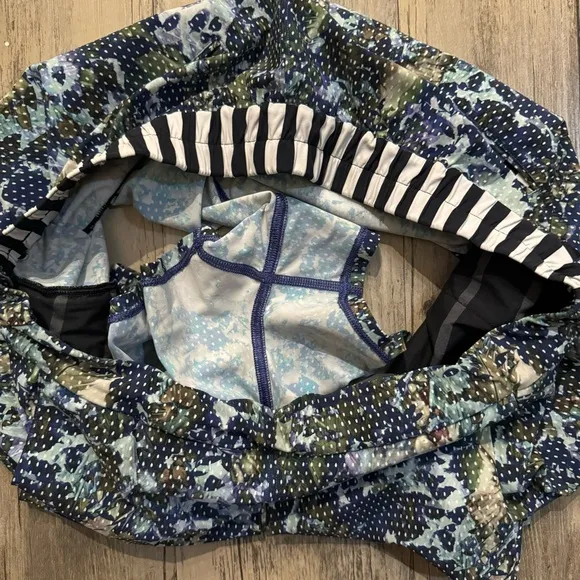 Blue and Black Patterned Floral Lululemon City Skort