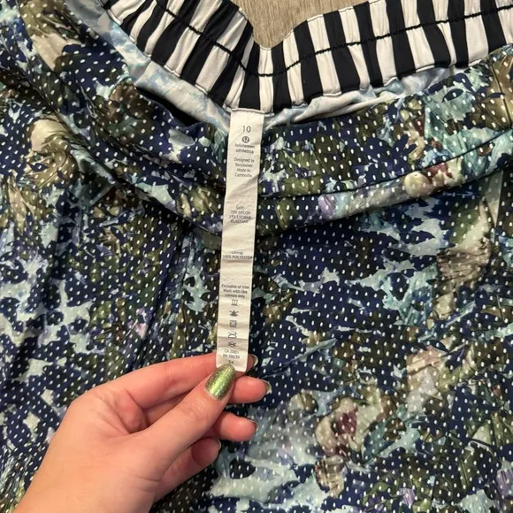 Blue and Black Patterned Floral Lululemon City Skort