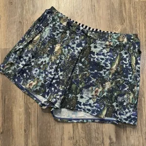 Blue and Black Patterned Floral Lululemon City Skort