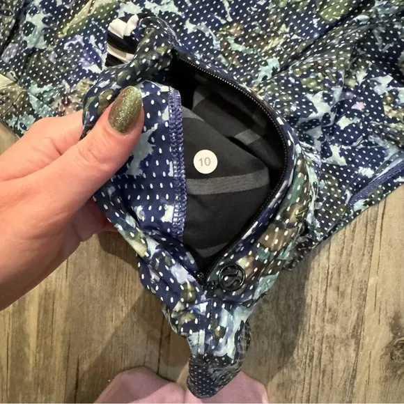 Blue and Black Patterned Floral Lululemon City Skort