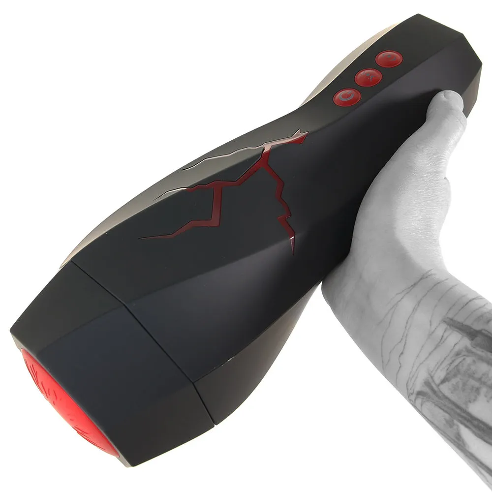 Blush M for Men Storm Rechargeable Vibrating Suction Masturbator Black