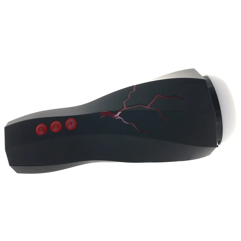 Blush M for Men Storm Rechargeable Vibrating Suction Masturbator Black