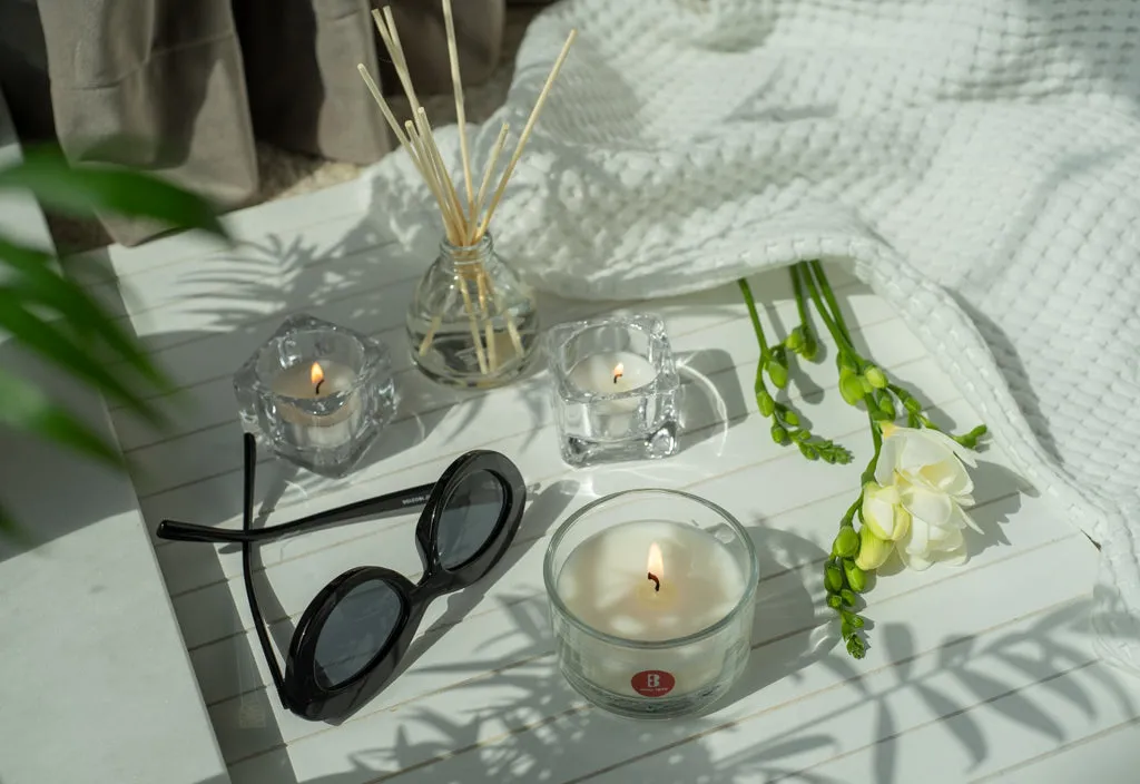Bolsius Glass Square Tealight Holder Glass - 40/55mm