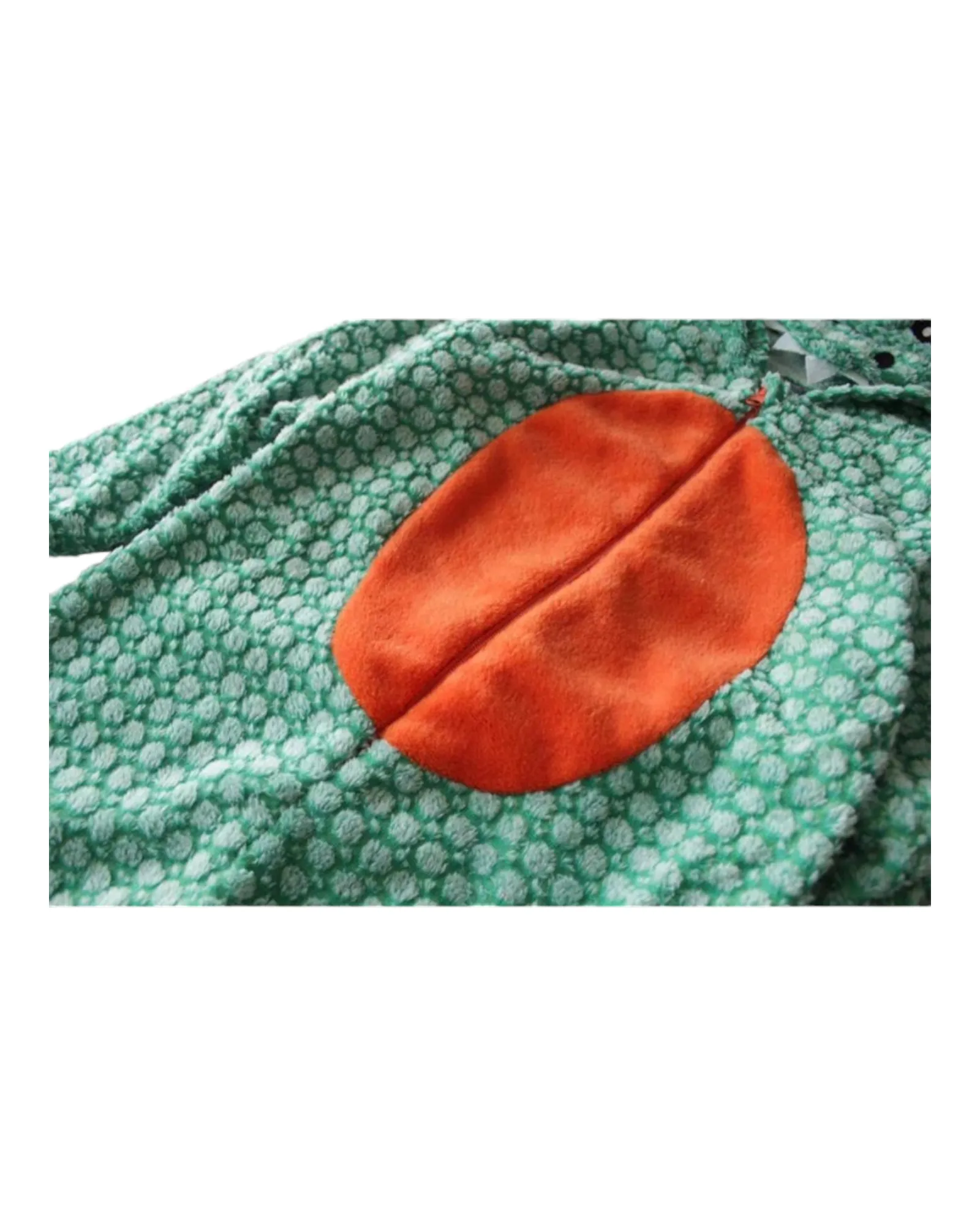 Boys' Hooded Patterned Fluffy Zip-Up Onesies