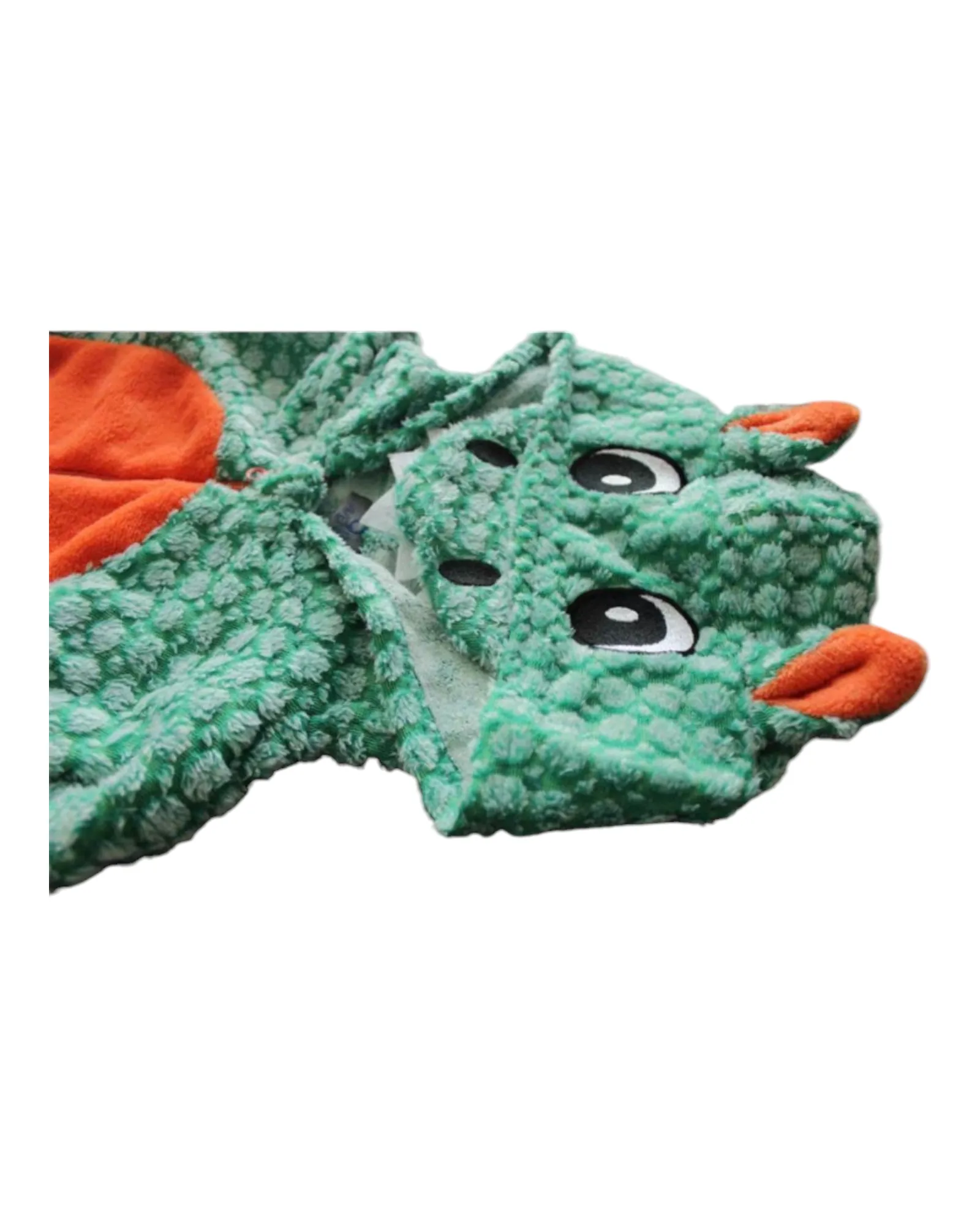 Boys' Hooded Patterned Fluffy Zip-Up Onesies