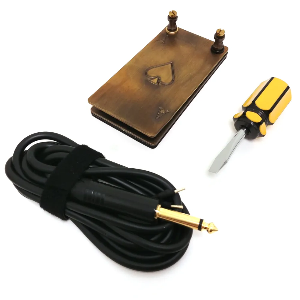 BRASS ACE OF SPADES FOOT PEDAL