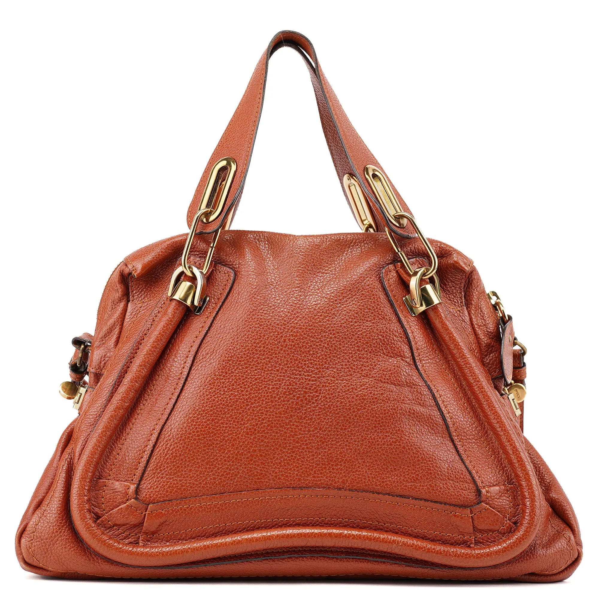 Burnt Orange Leather Paraty 2-Way Shoulder Bag