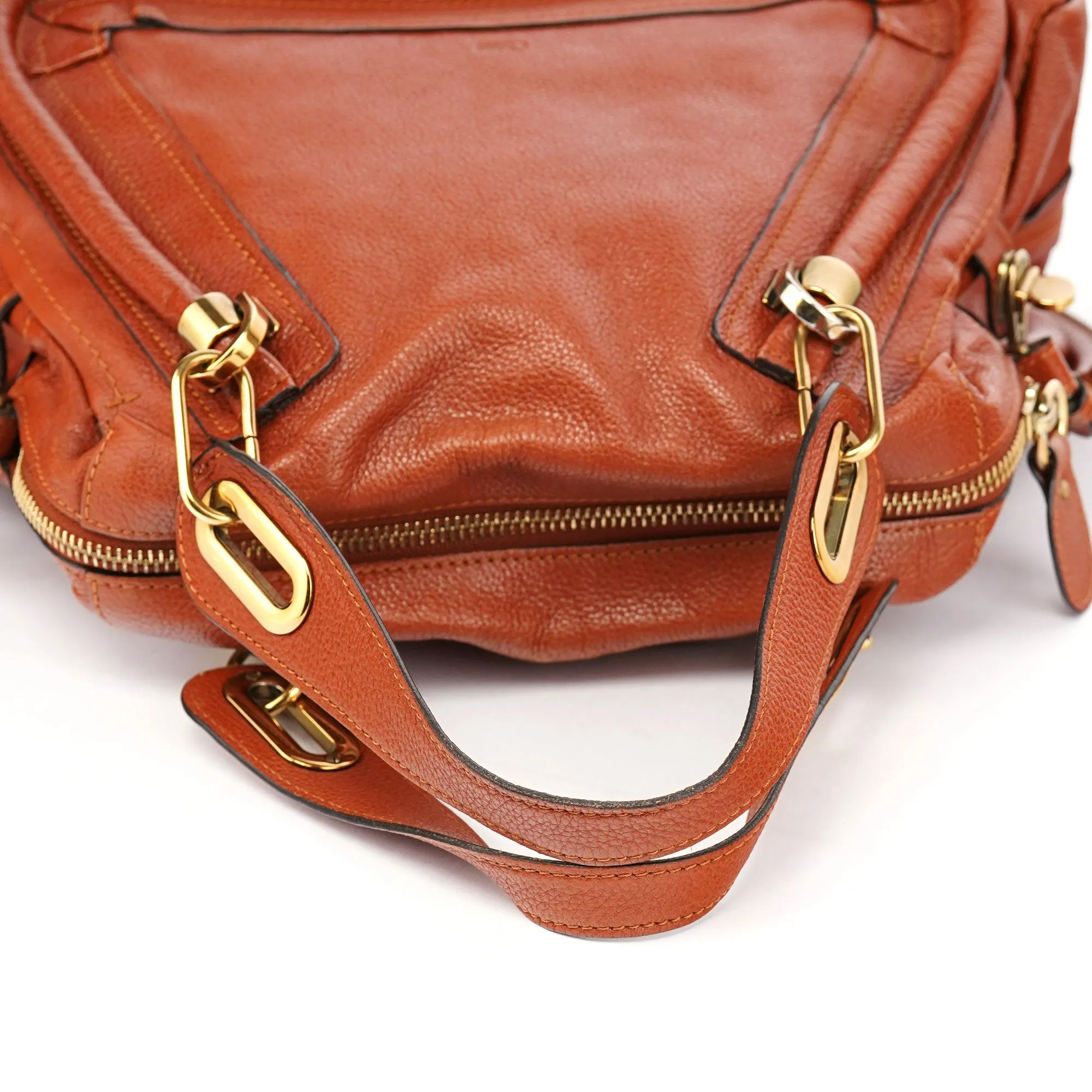 Burnt Orange Leather Paraty 2-Way Shoulder Bag