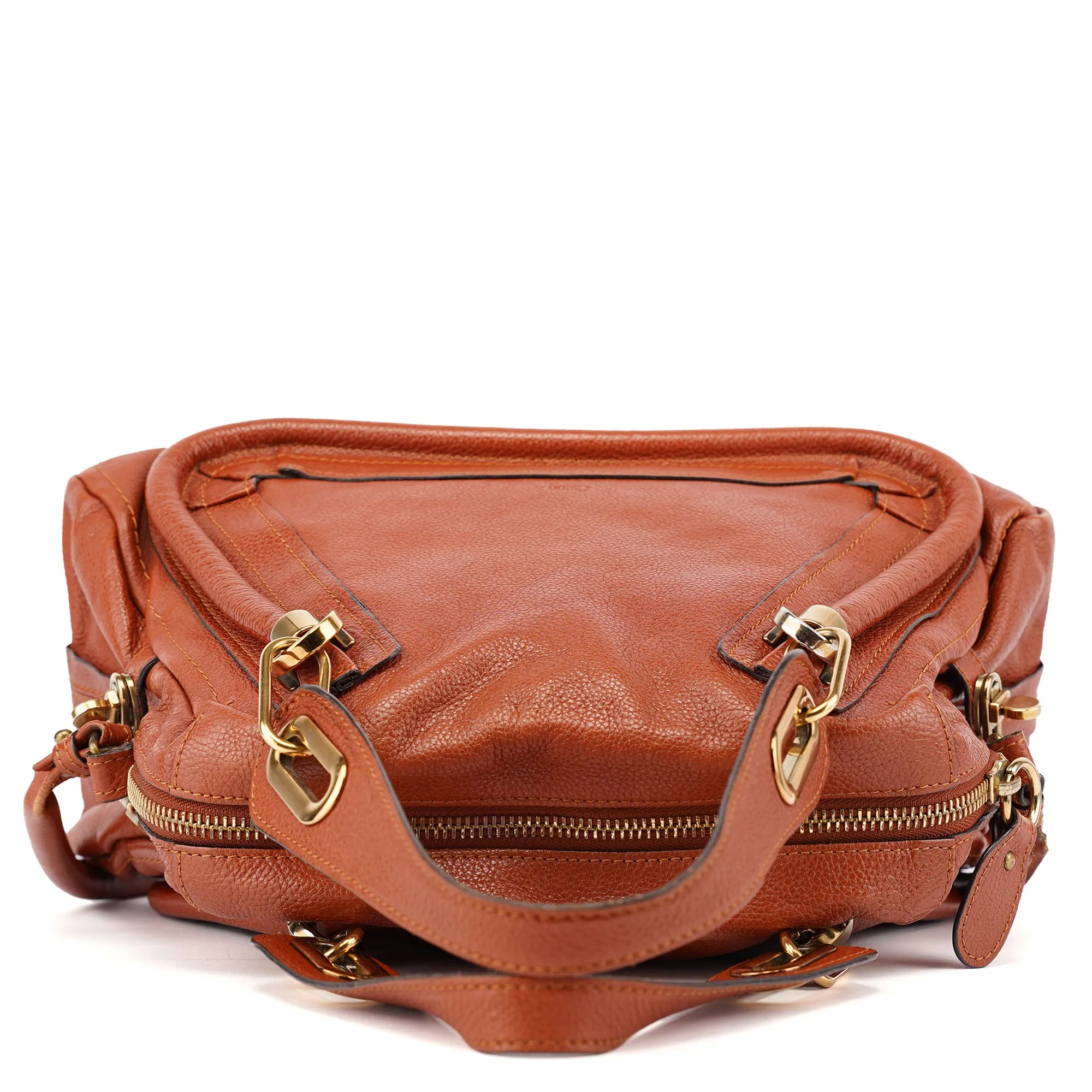 Burnt Orange Leather Paraty 2-Way Shoulder Bag