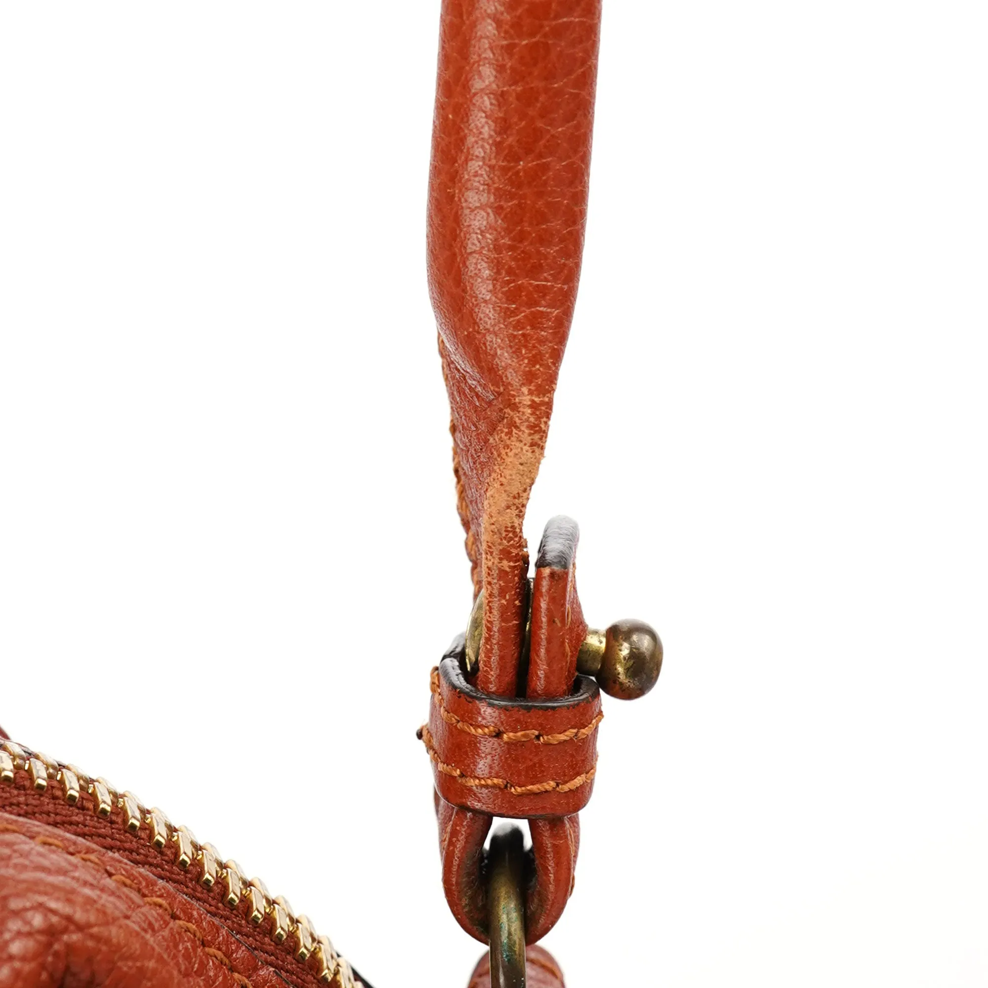 Burnt Orange Leather Paraty 2-Way Shoulder Bag
