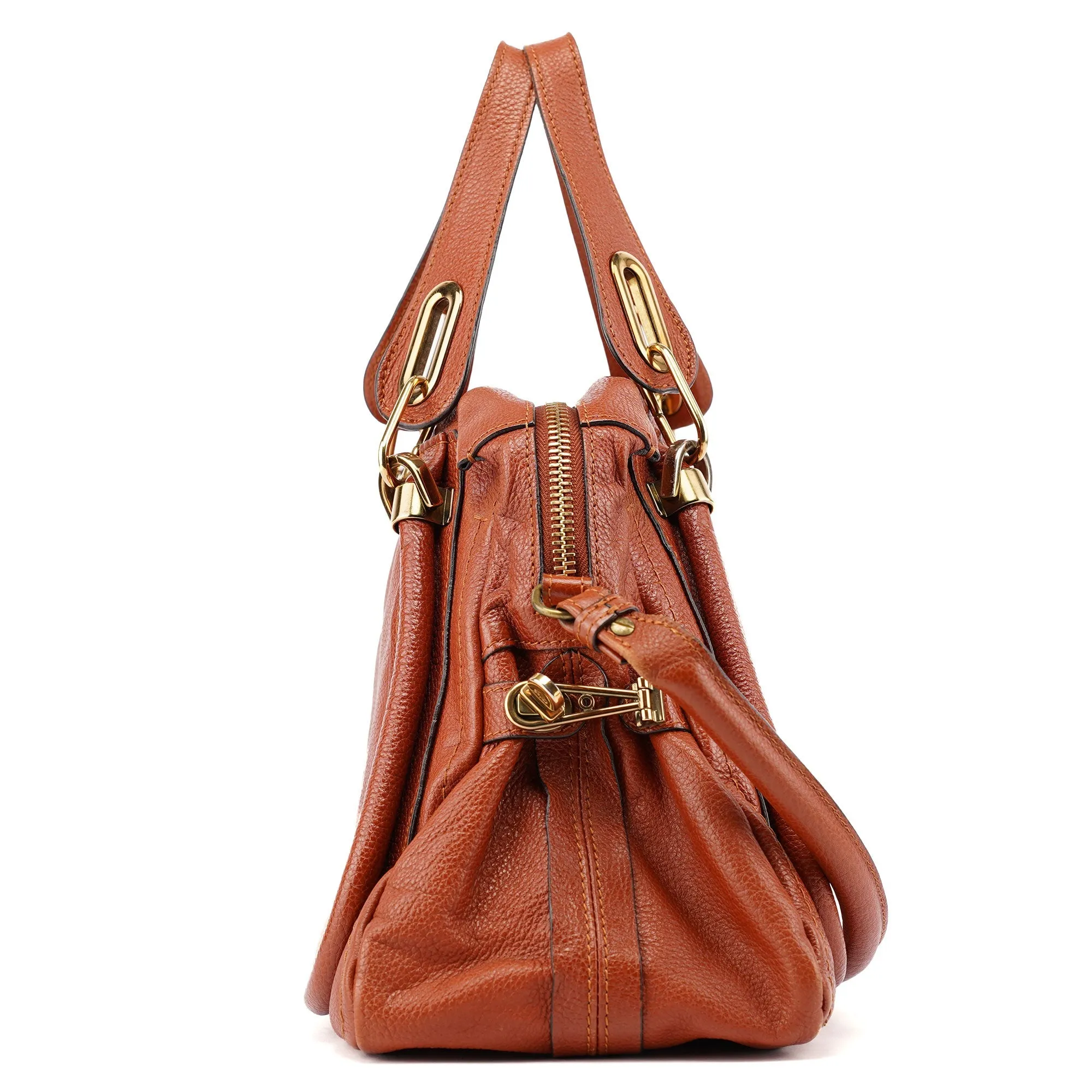 Burnt Orange Leather Paraty 2-Way Shoulder Bag