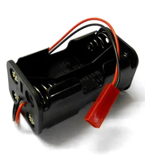 C1202-12 RC Battery Holder Case Box Pack 4 x AA Female JST 2 Pin Red
