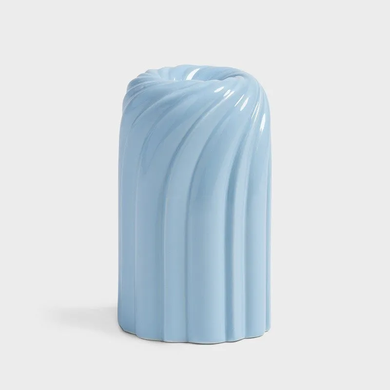 Candle holder turban light blue