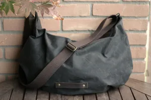Canvas bag, waxed canvas hobo bag, crossbody bag for women, canvas crossbody bag for men, slouchy hobo bag, large hobo bag, boho crossbody bag