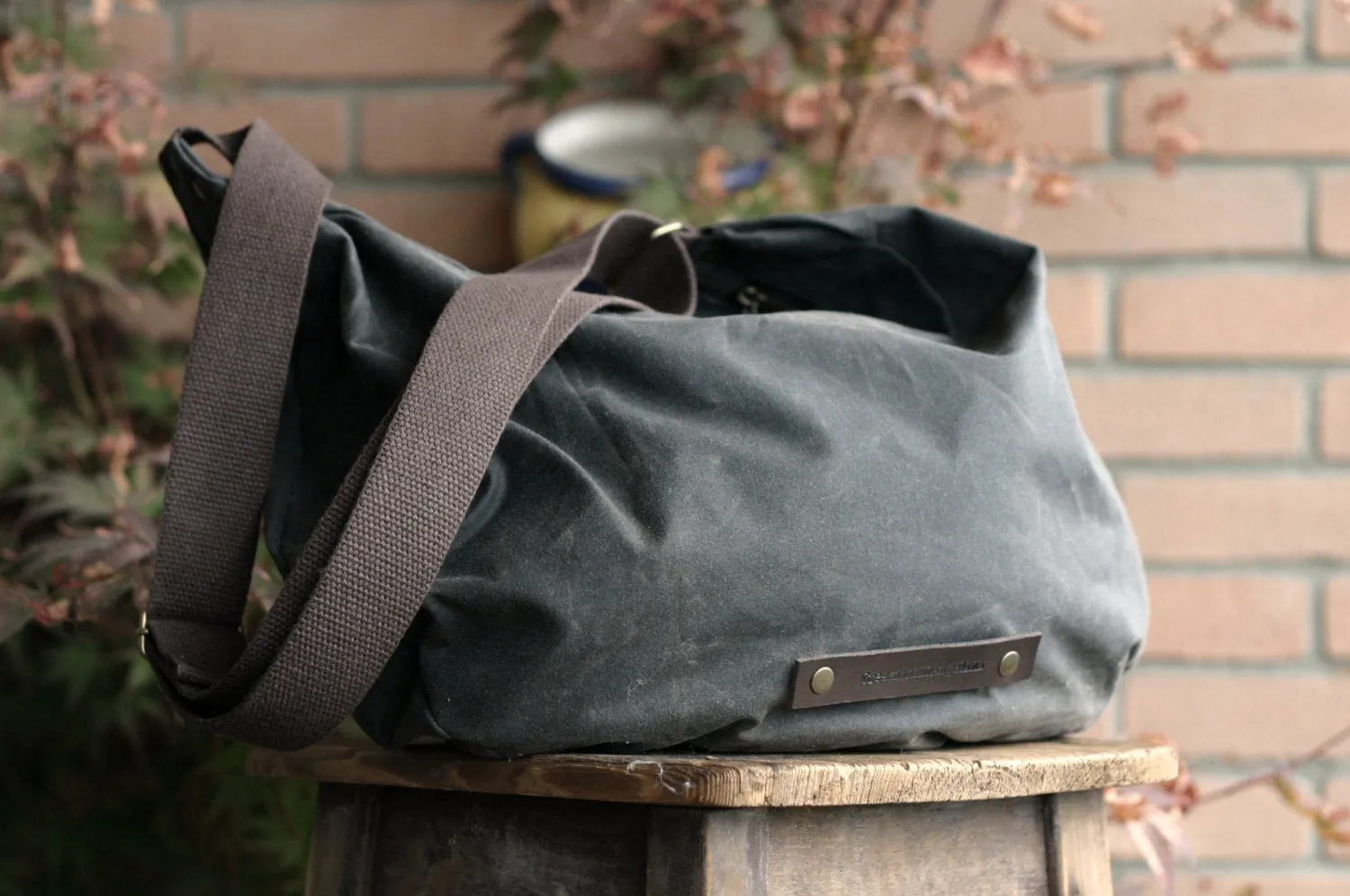 Canvas bag, waxed canvas hobo bag, crossbody bag for women, canvas crossbody bag for men, slouchy hobo bag, large hobo bag, boho crossbody bag