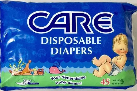 CARE DIAPER SML 4`S