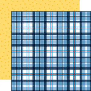 Carta Bella - Little Boy - 12x12 Single Sheet / Playful Plaid