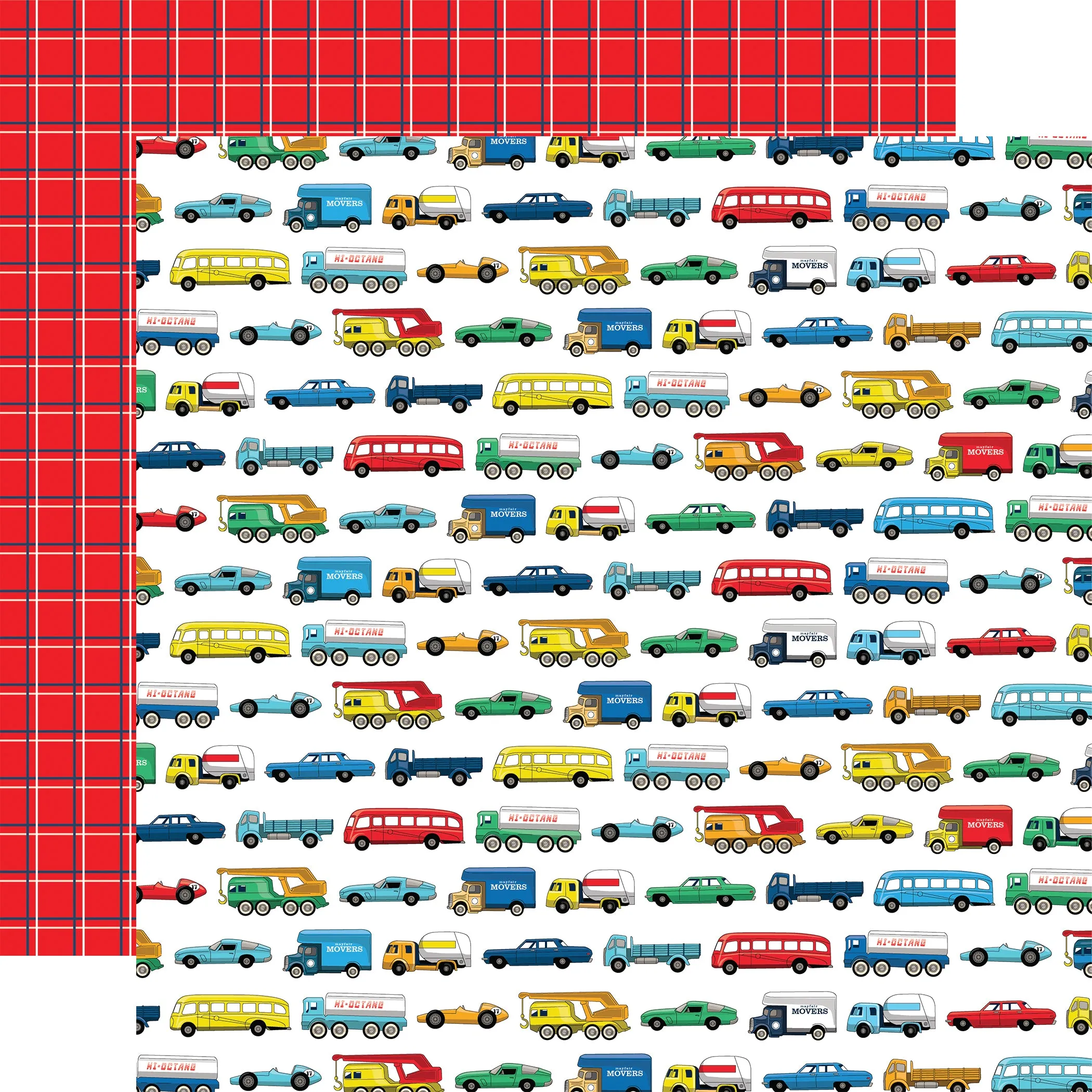 Carta Bella - Little Boy - 12x12 Single Sheet / Versatile Vehicles