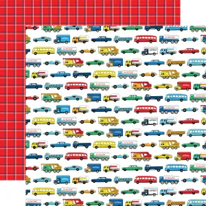 Carta Bella - Little Boy - 12x12 Single Sheet / Versatile Vehicles