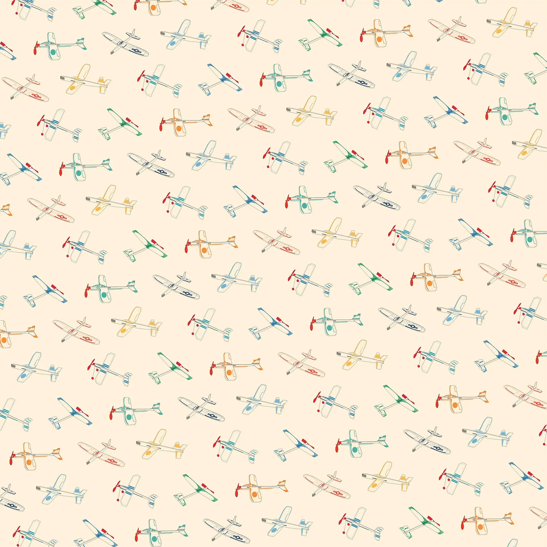 Carta Bella - Mercantile - 12x12 Single Sheets - Toy Airplanes