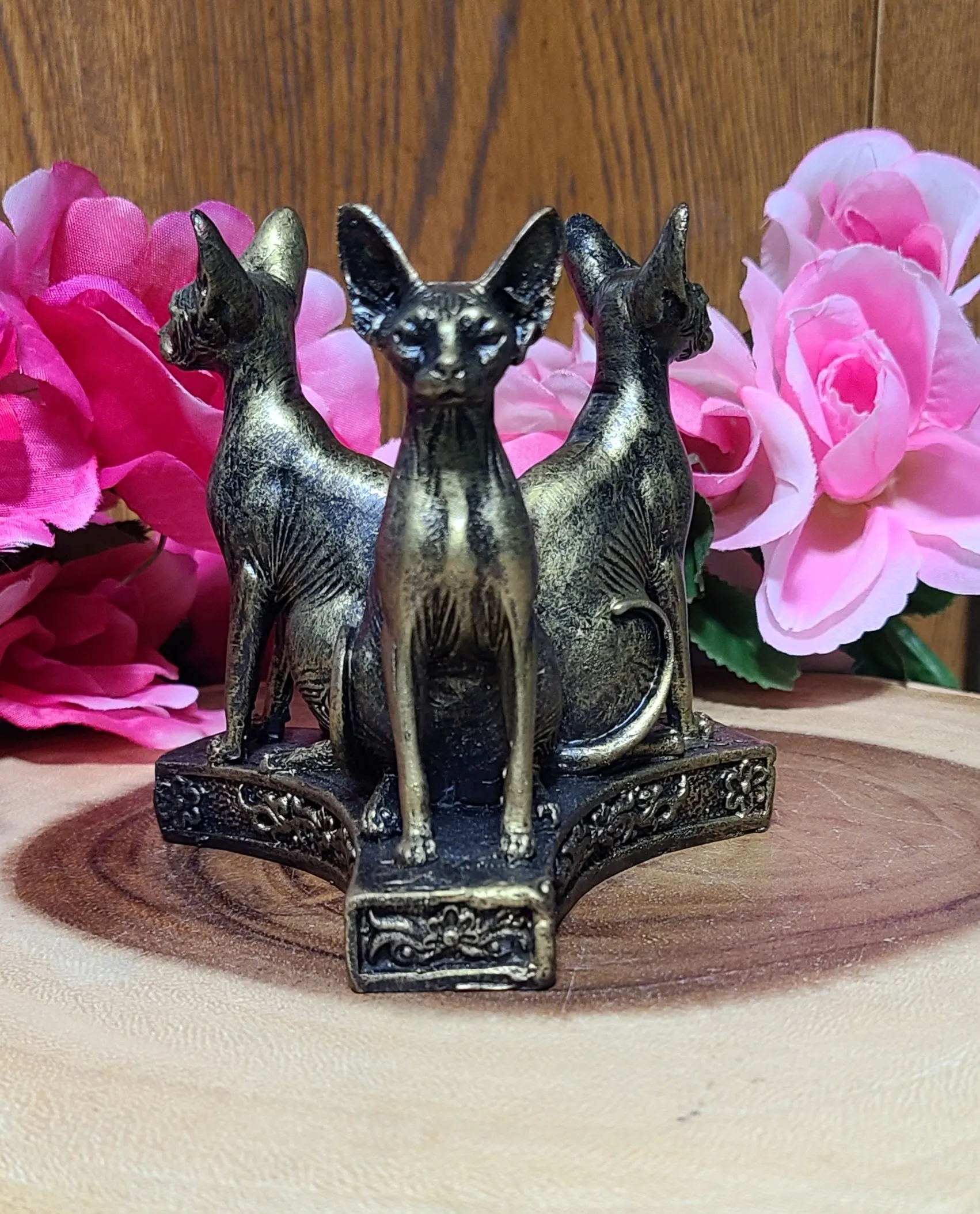 Carved Sphynx Sphere Holders