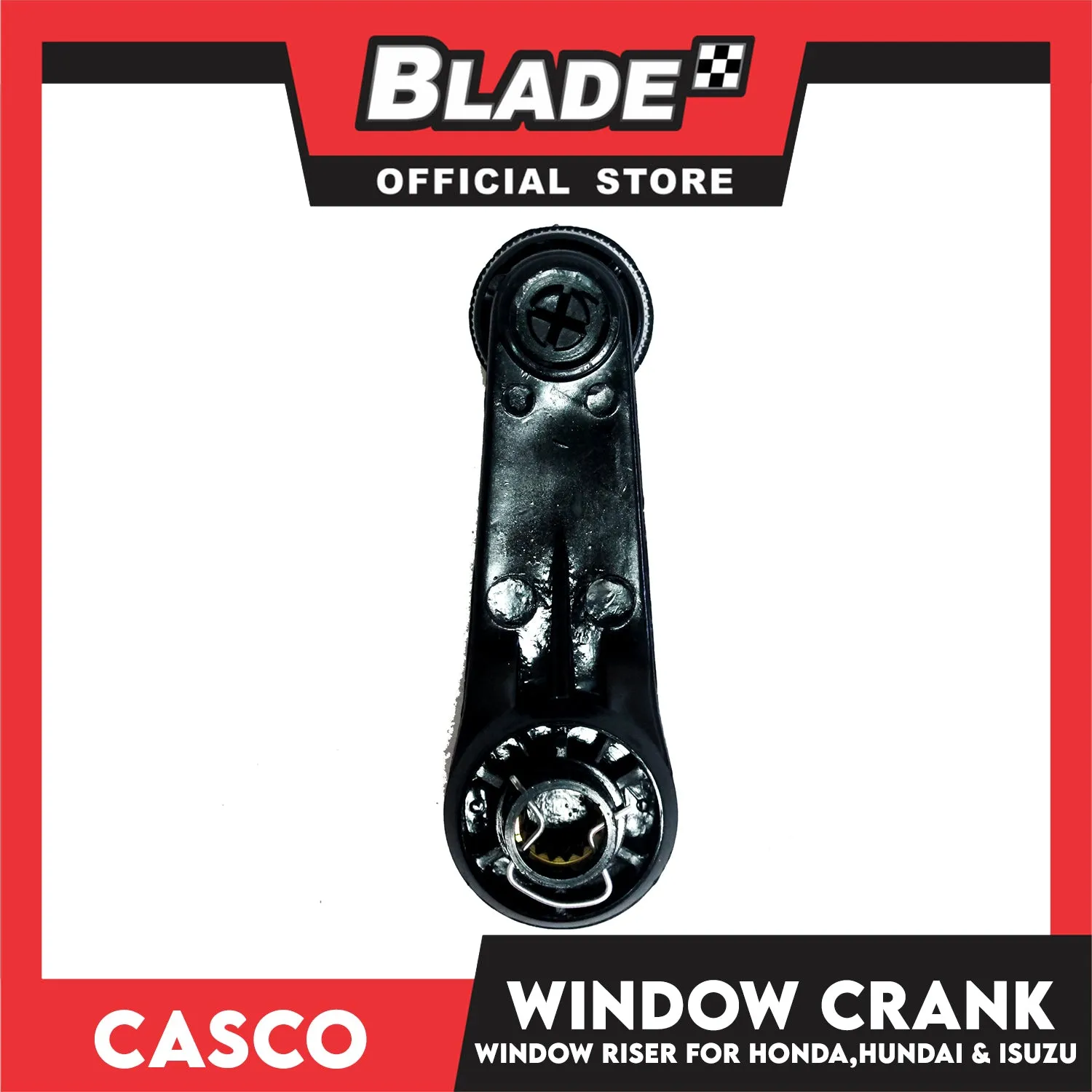 Casco Window Crank Riser U1021 (Black) Auto Window Handle for Honda, Hyundai, Isuzu, Kia, Mazda and etc.