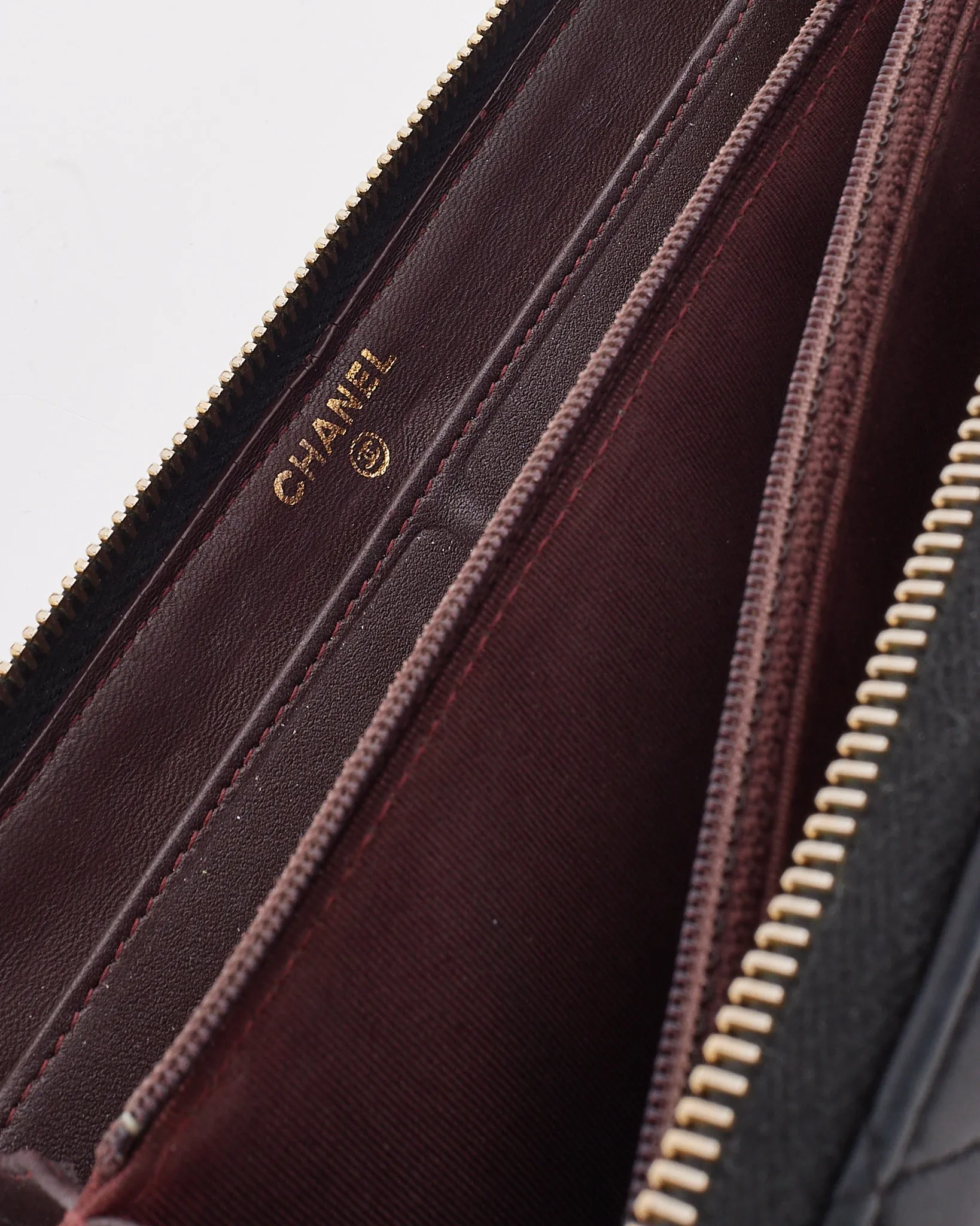 Chanel Black Quilted Leather Long Classic Wallet