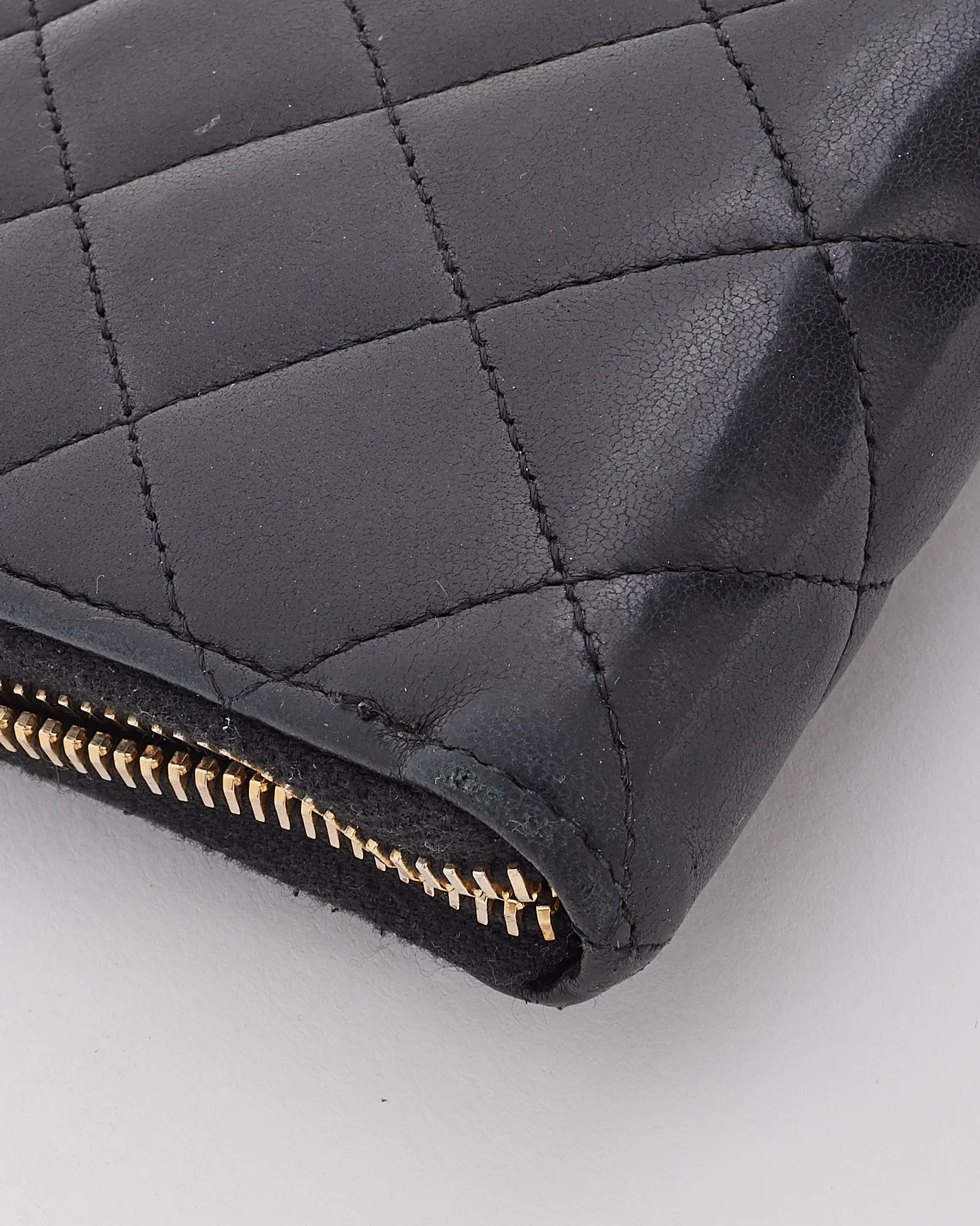 Chanel Black Quilted Leather Long Classic Wallet