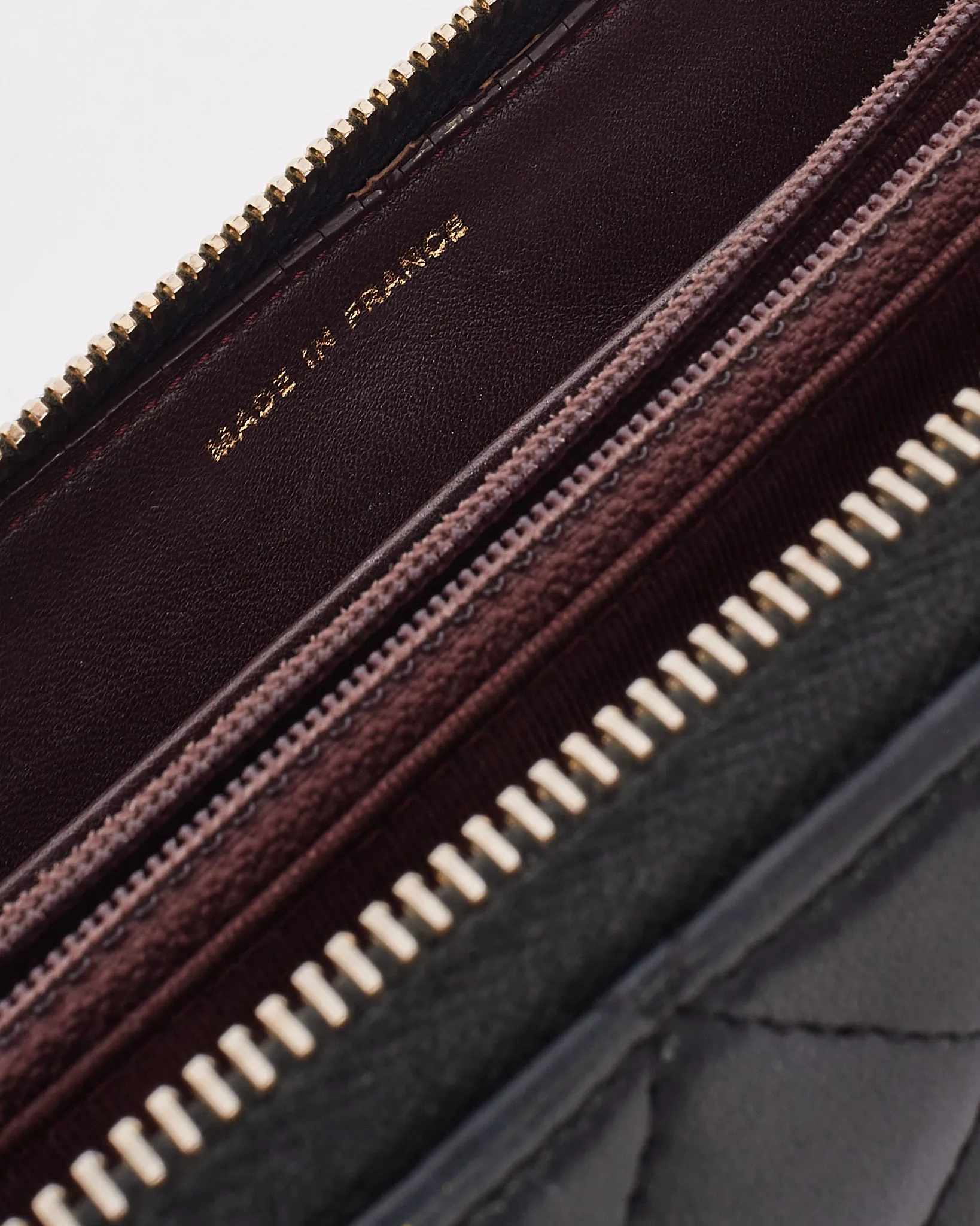 Chanel Black Quilted Leather Long Classic Wallet
