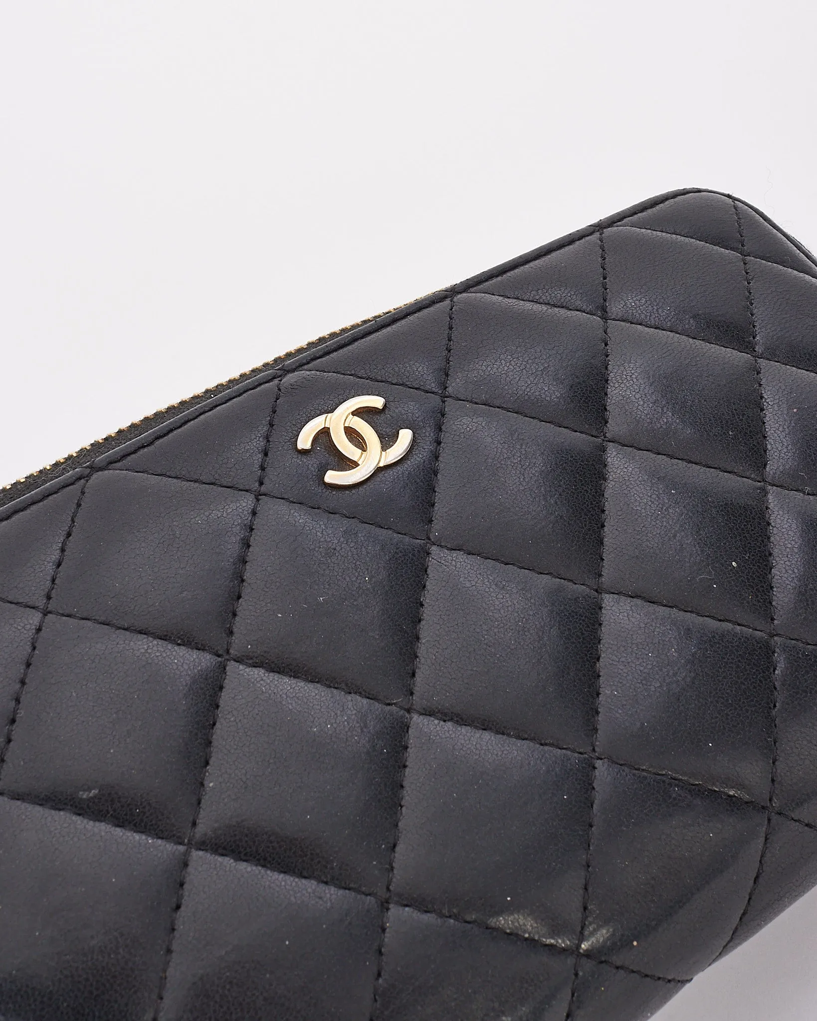 Chanel Black Quilted Leather Long Classic Wallet