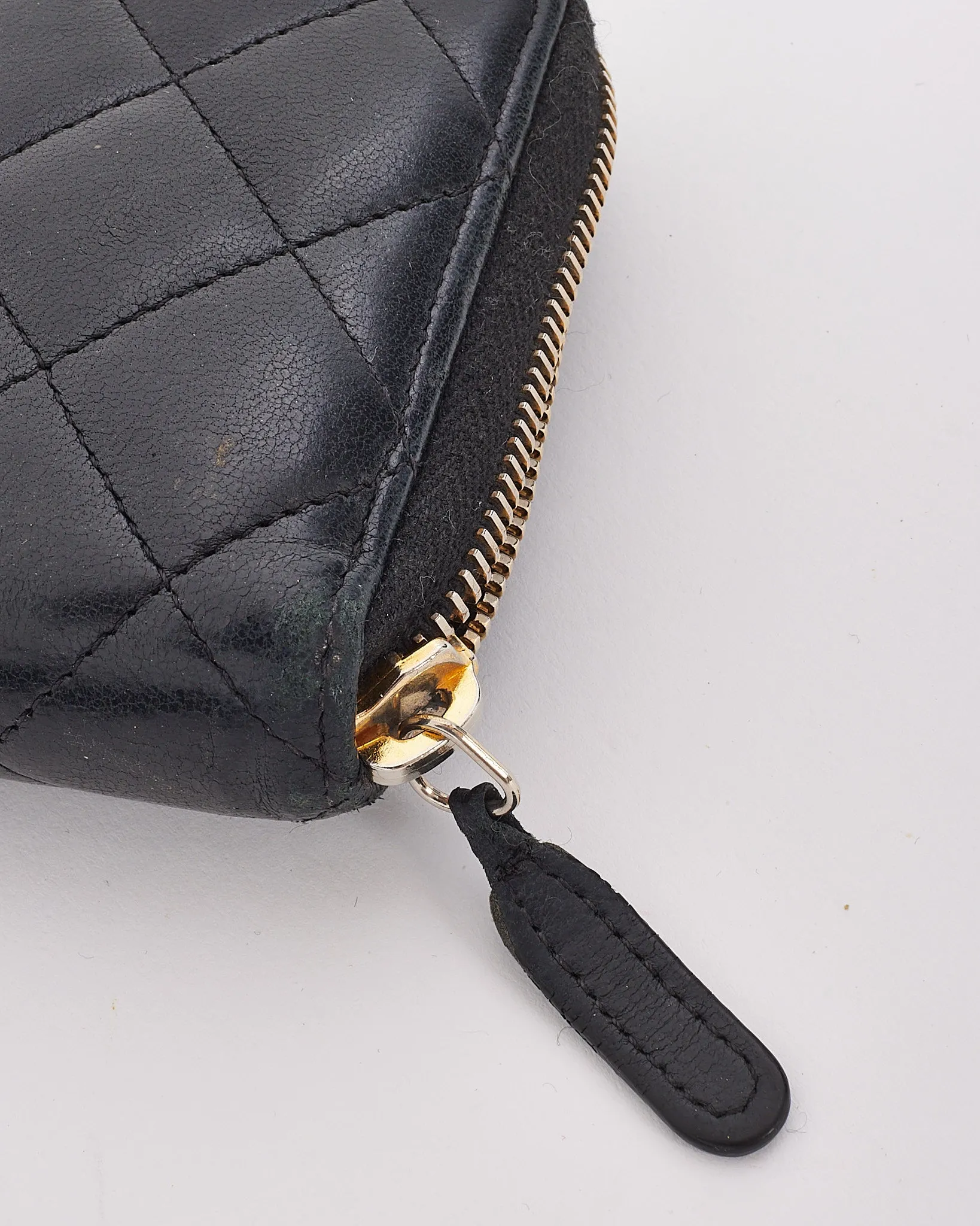 Chanel Black Quilted Leather Long Classic Wallet
