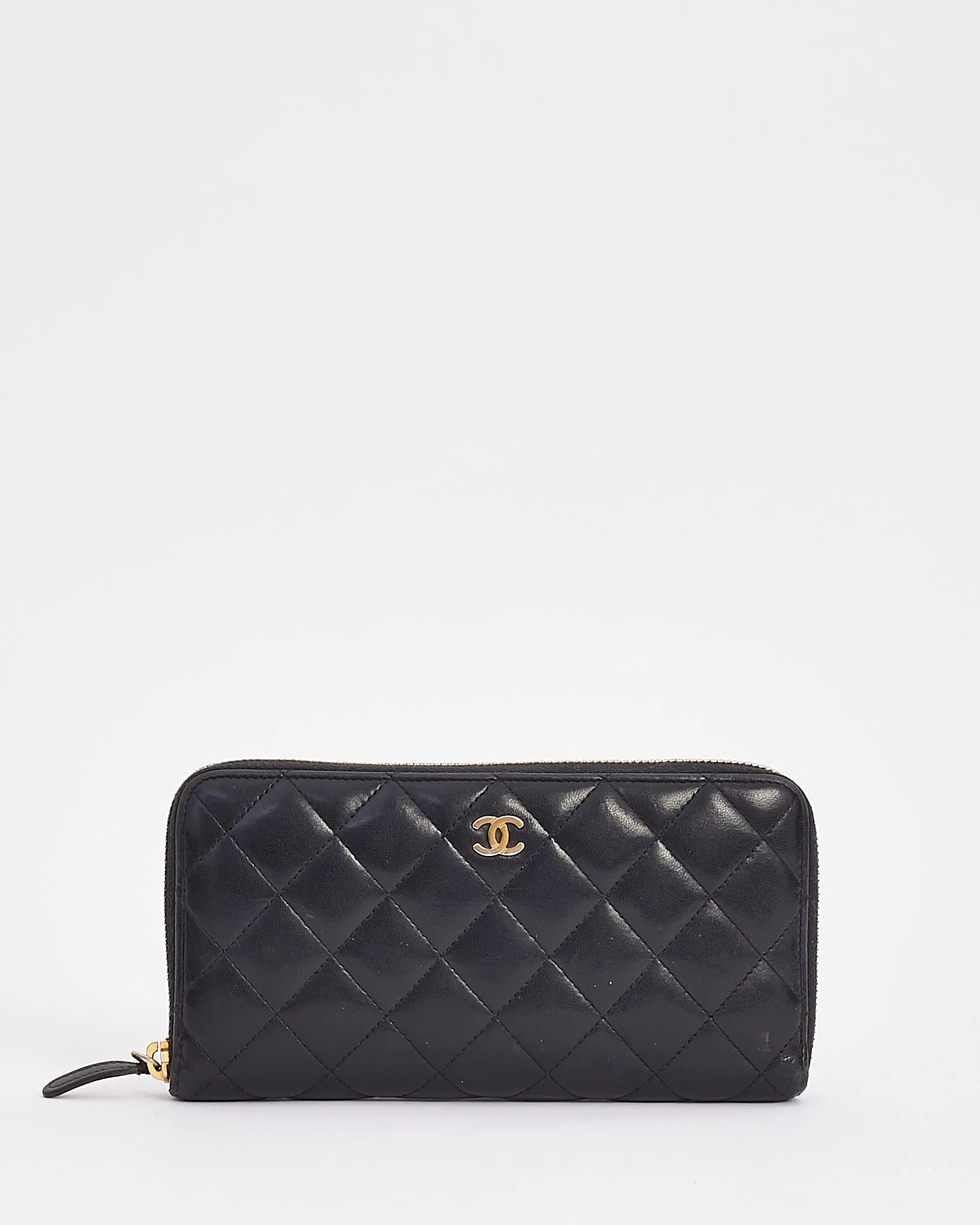 Chanel Black Quilted Leather Long Classic Wallet