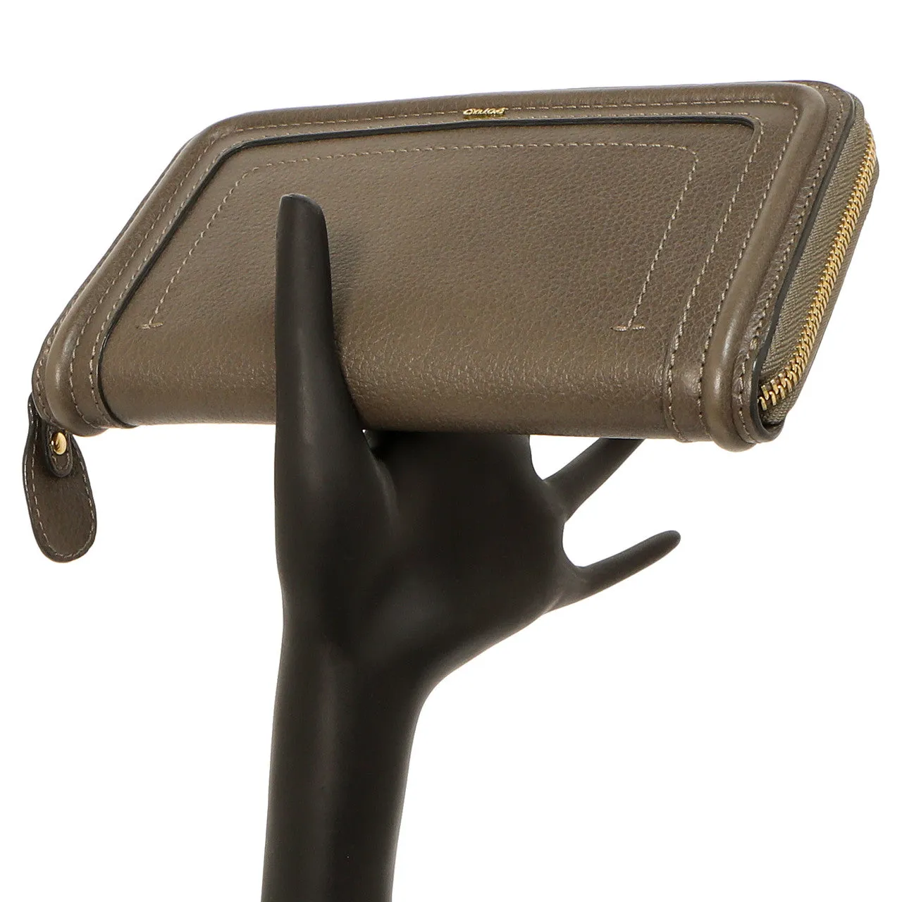 Chloe Rock Calfskin Paraty Long Zip Around Wallet
