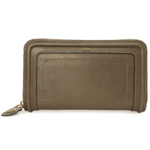 Chloe Rock Calfskin Paraty Long Zip Around Wallet