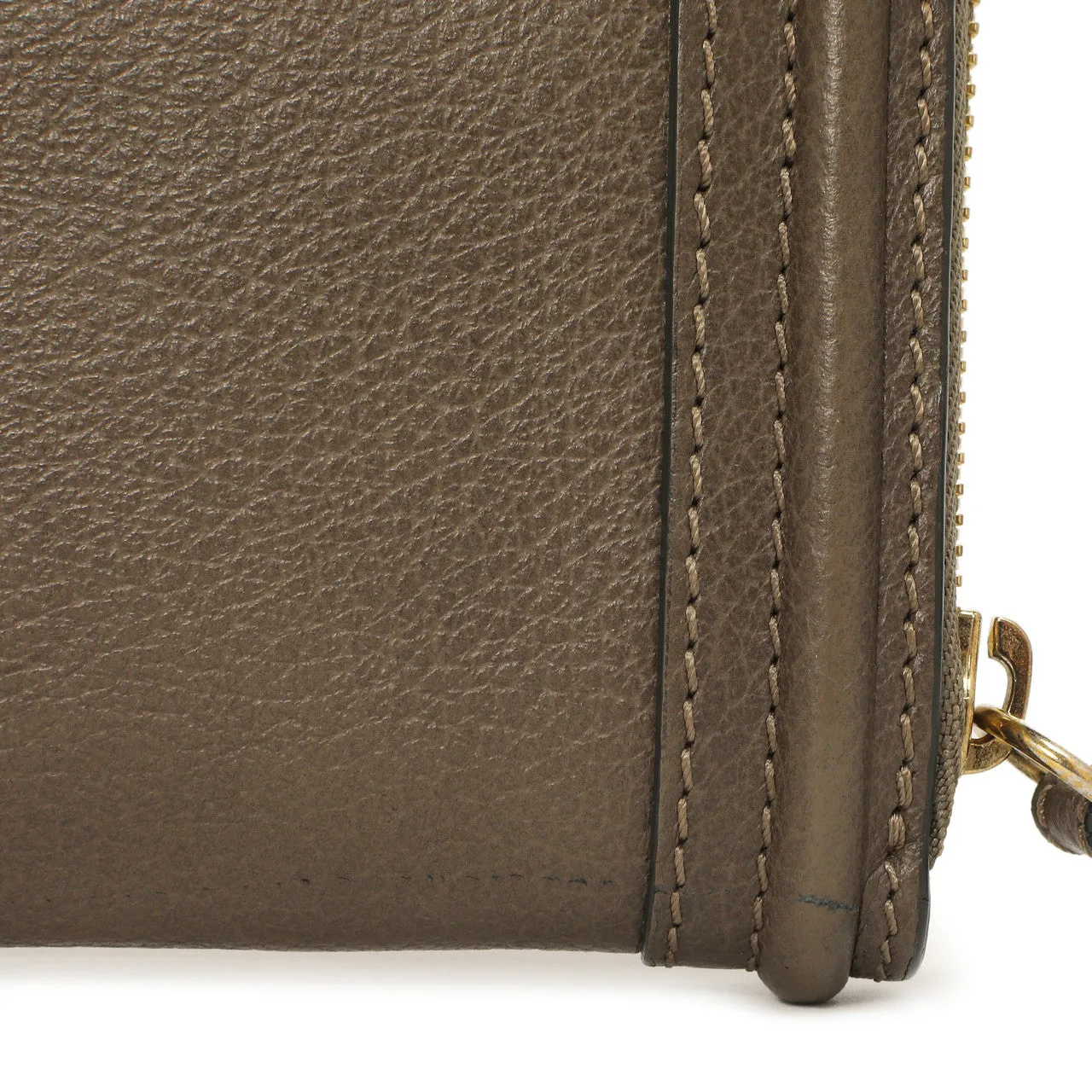 Chloe Rock Calfskin Paraty Long Zip Around Wallet