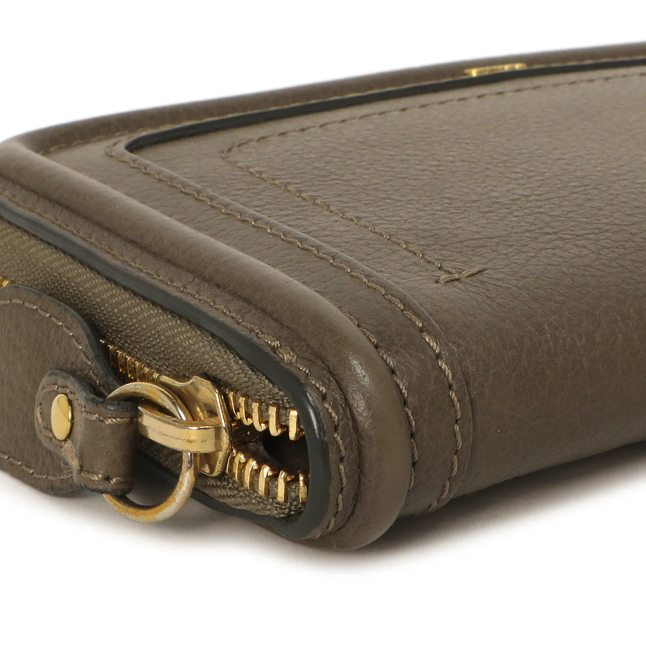 Chloe Rock Calfskin Paraty Long Zip Around Wallet