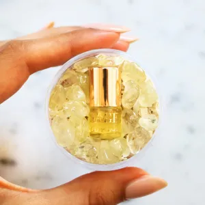 Citrine Perfume Oil Concentrate Mini Rollie with Gemstones by Sage