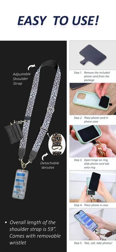 Clip and Go Crossbody Ice Chain with Zippered Pouch in Blue
