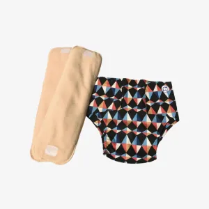 Cloth Diaper | Kaleido | Velcro Closure | Wrap On Style | With 2 Diaper Pads Free