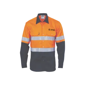 Connect Civil Works | HiVis Cool-Breeze Cotton Shirt  - Long sleeve