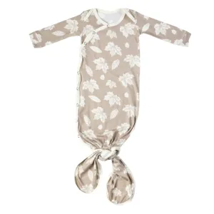 Copper Pearl Knotted Gown - Oak